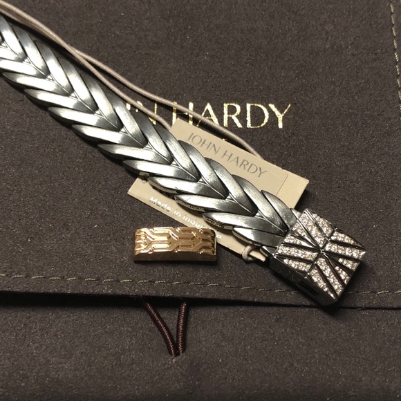 John Hardy 925 Classic Chain Diamond Bracelet 11mm - Picture 3 of 6